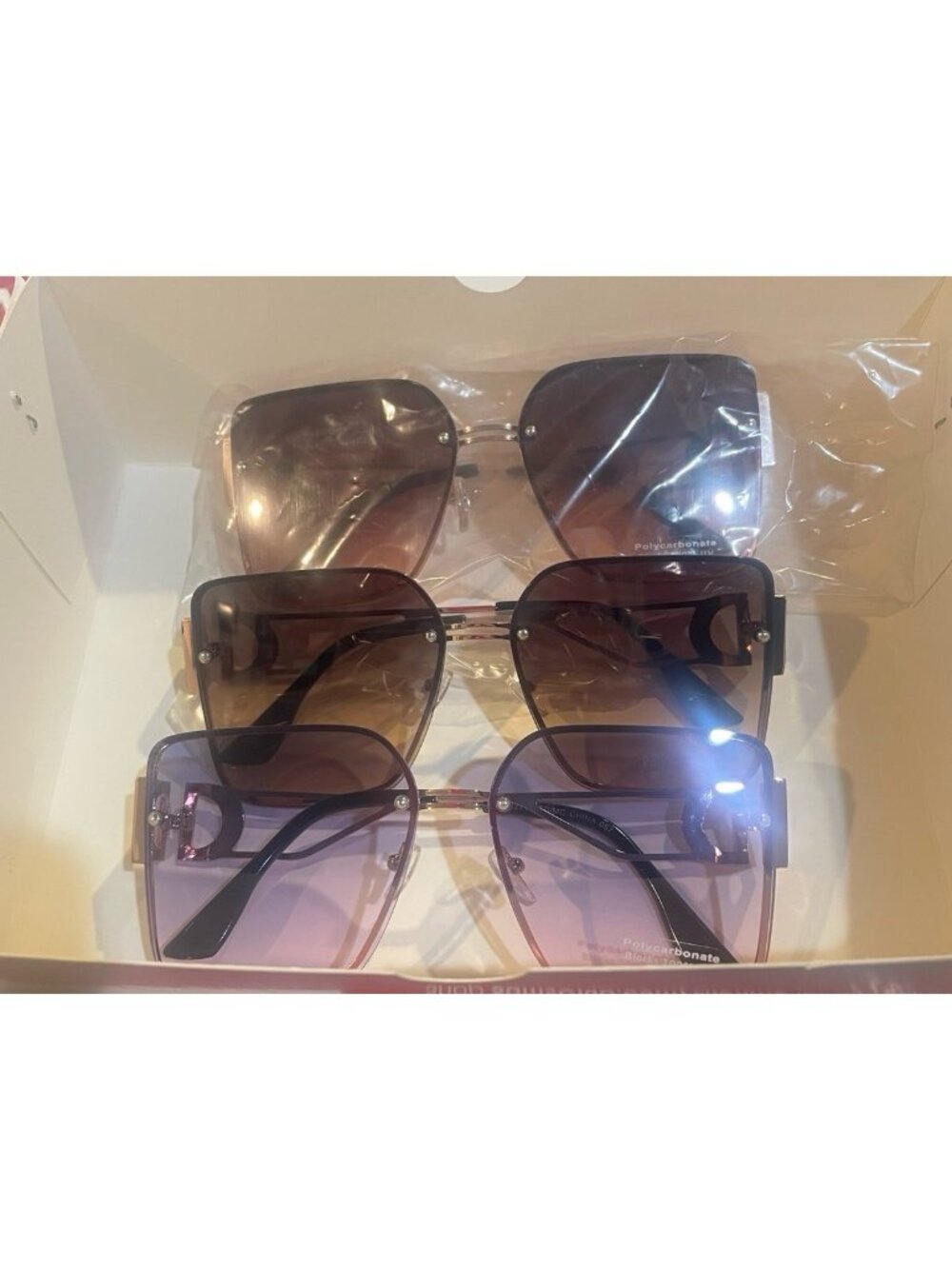 Sunglasses Women set of 3 with different lens colors